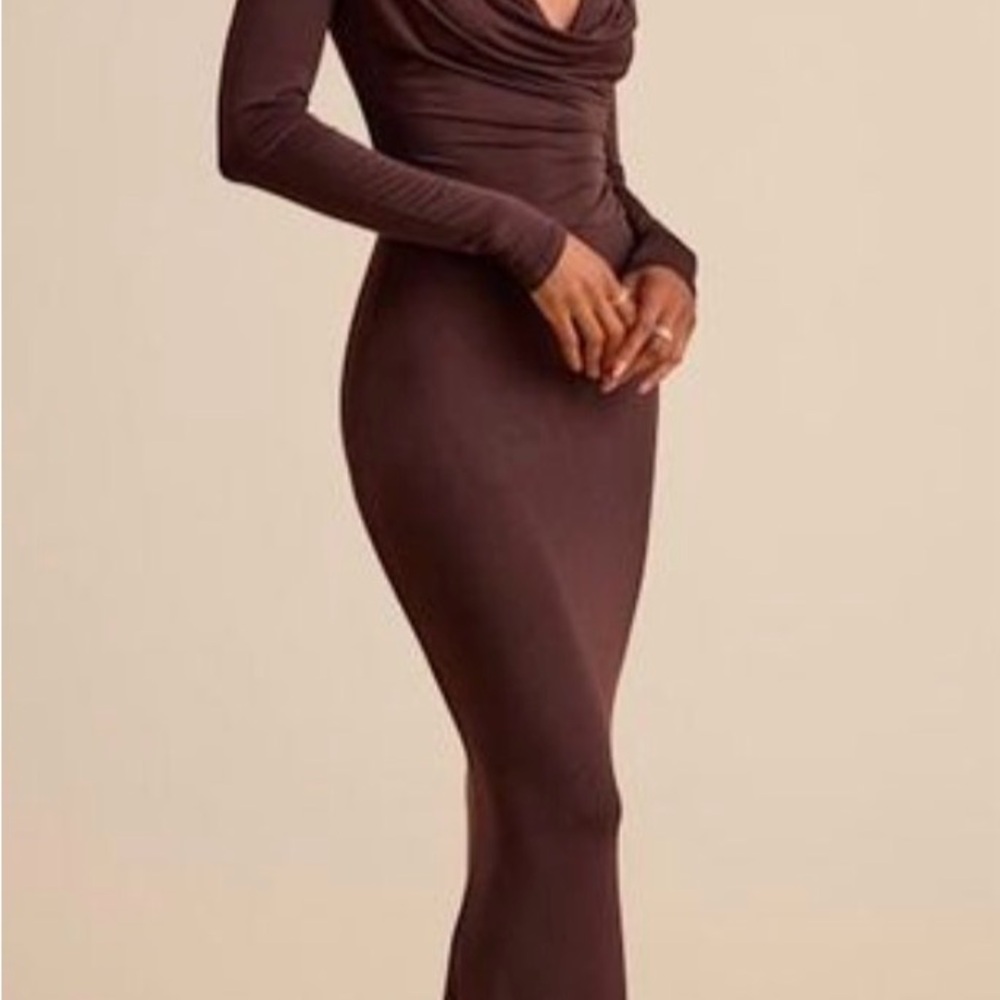 Lulu's Brown Long Sleeve Dress